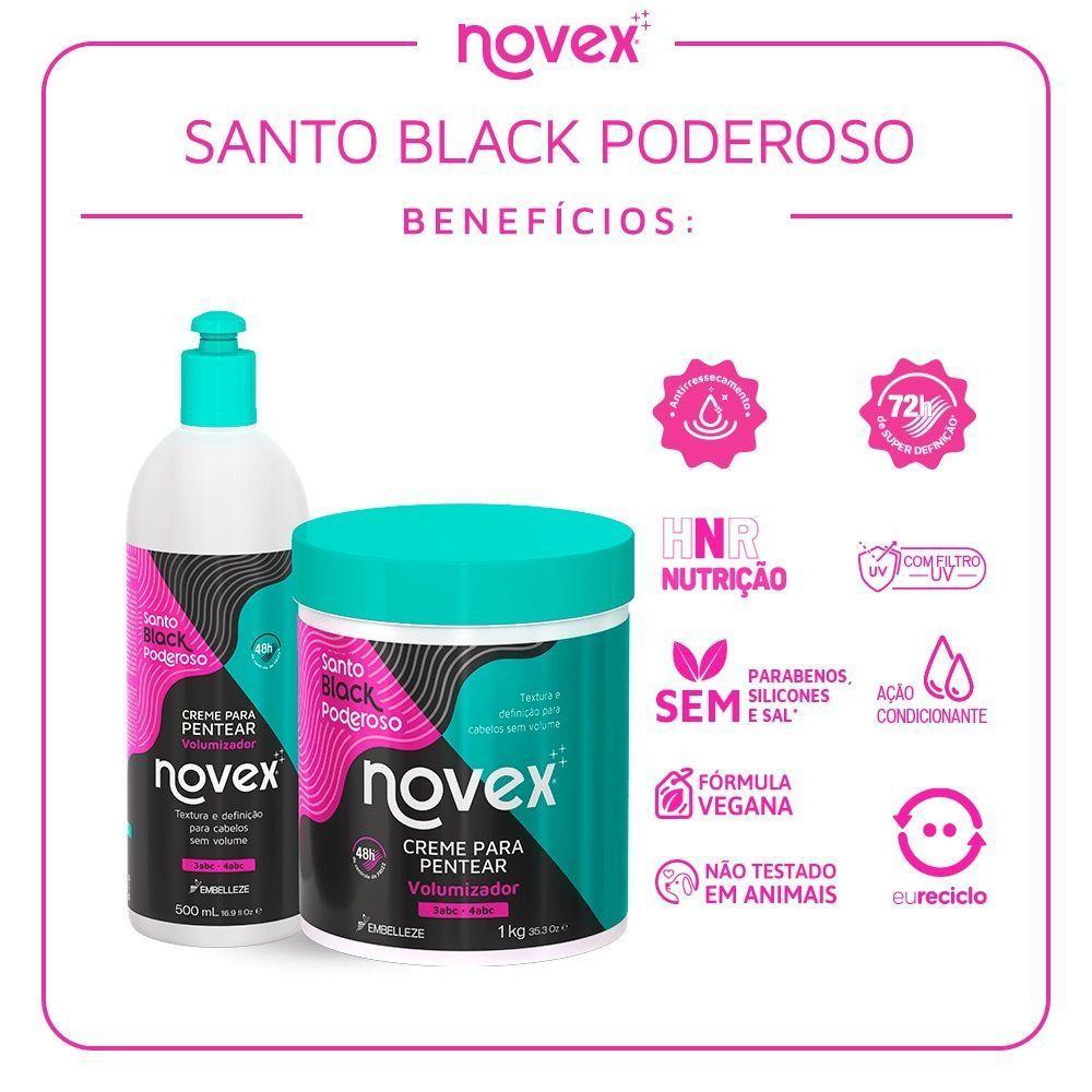 Crema De Peinar Meus Cachos Santo Black 500ml-2