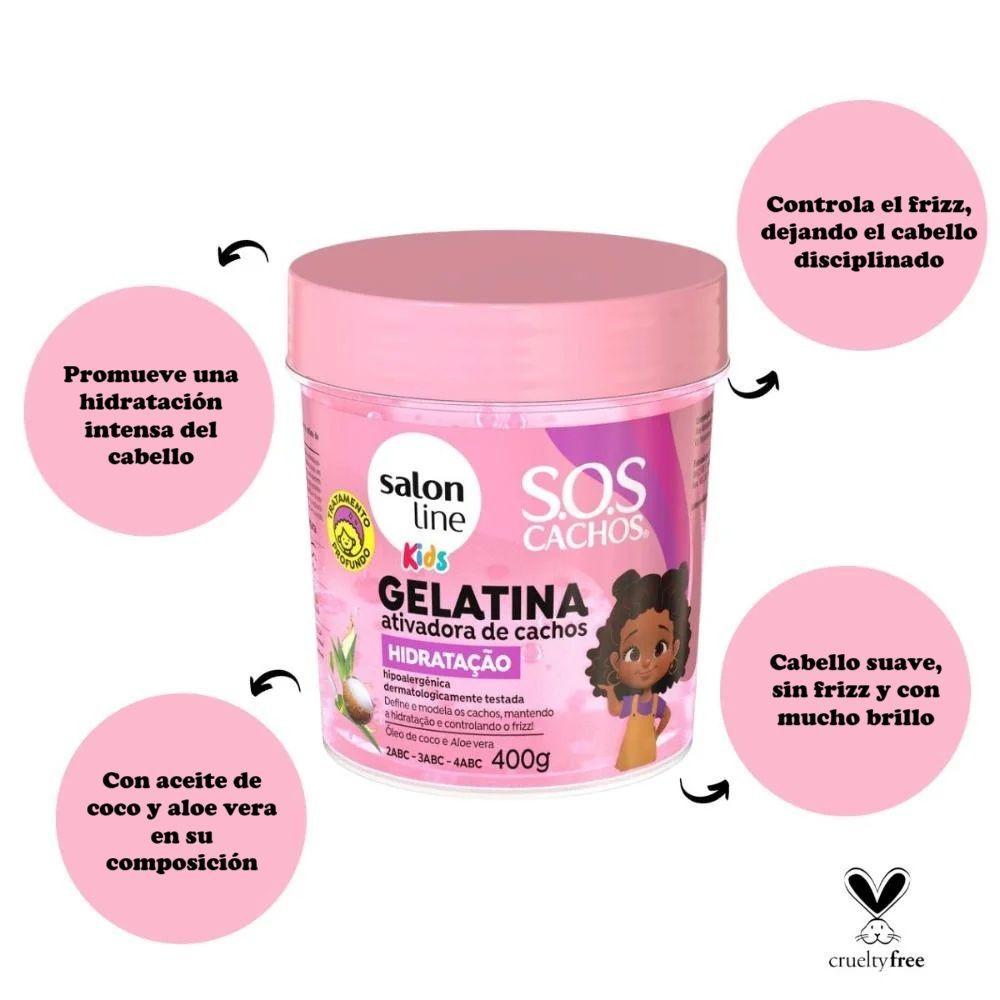 SOS CACHOS GEL HIDRATACION KIDS 400 G SALON LINE-3