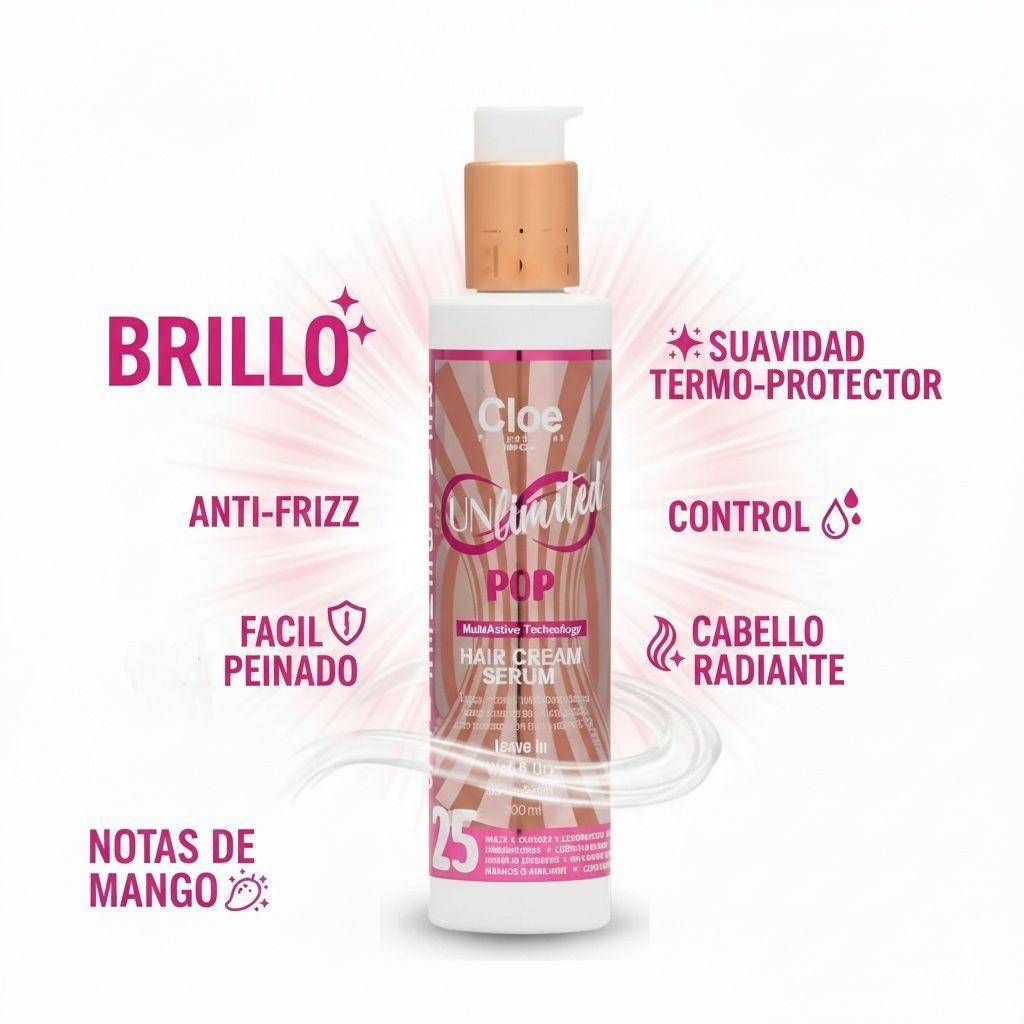 Serum Unlimited POP Cloe  25 beneficios Leave-in 200ml-3
