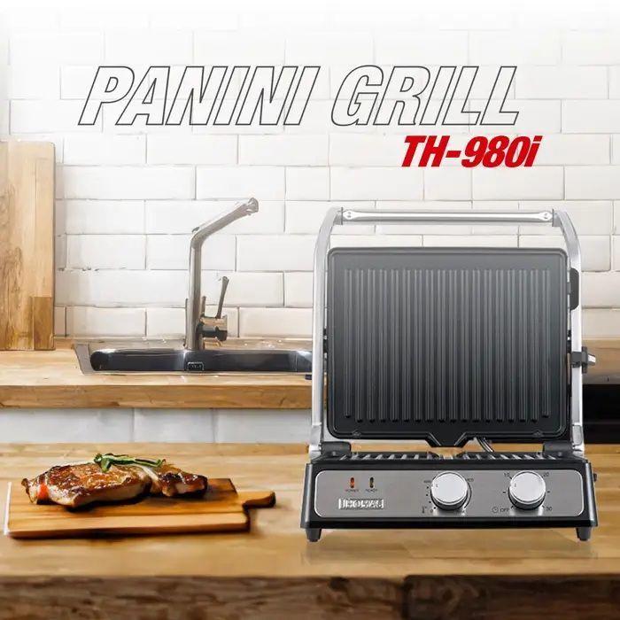 Panini Grill 2 en 1 Thomas TH-980i- Apertura 180°-6