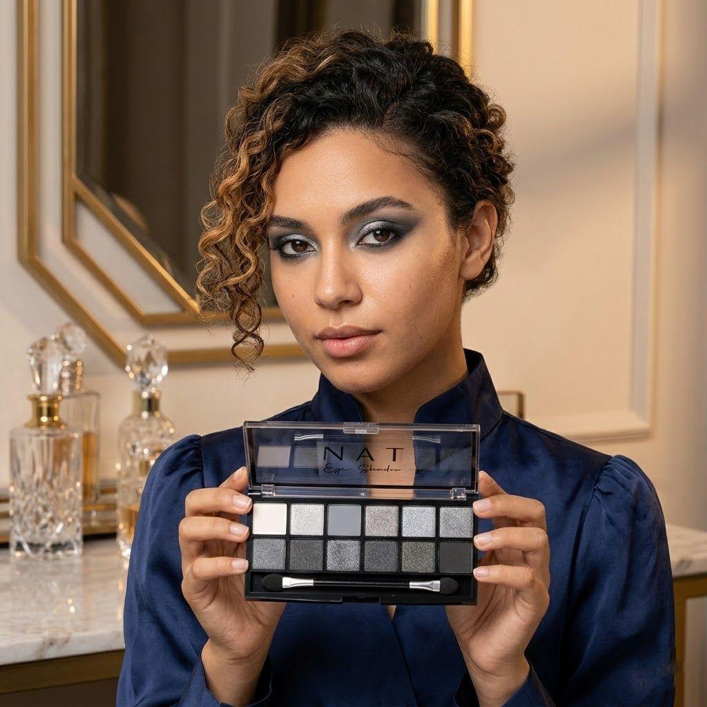 Paleta de Sombras Nat Smookey 12 Tonos 12 g-3