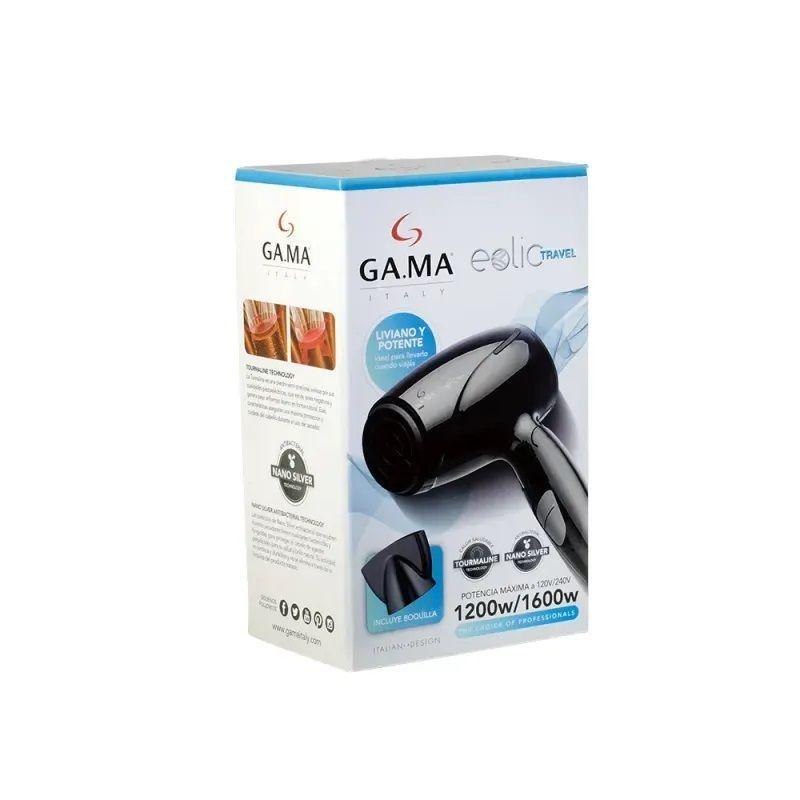 Secador Eolic Travel Turmalina Plegable Compacto Negro Gama de 1200/1600W-5