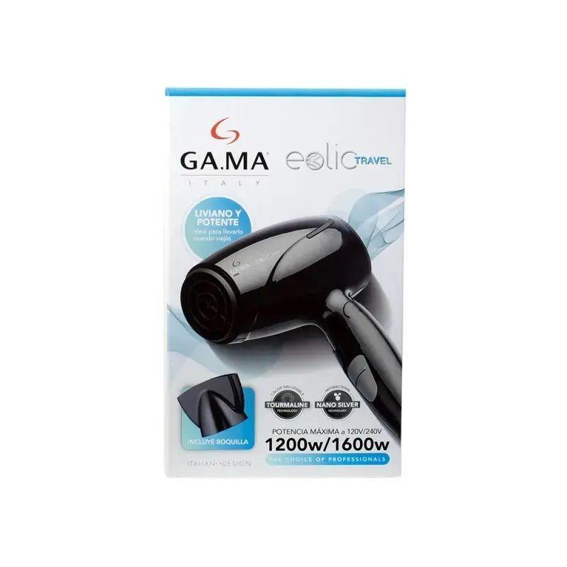 Secador Eolic Travel Turmalina Plegable Compacto Negro Gama de 1200/1600W-6