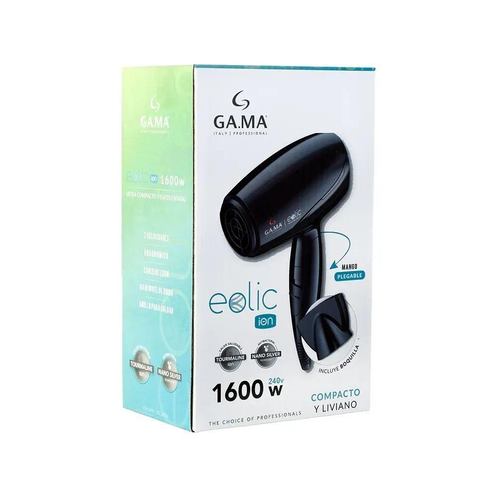 Secador De Pelo Gama Eolic Ion Mini 1600w Plegable Liviano Viaje Negro-4