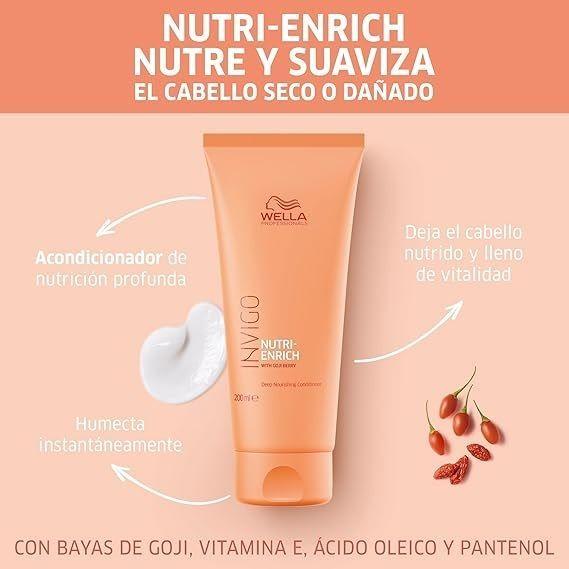 Acondicionador Invigo Nutri Enrich Wella 200 Ml Reparación Profunda-2