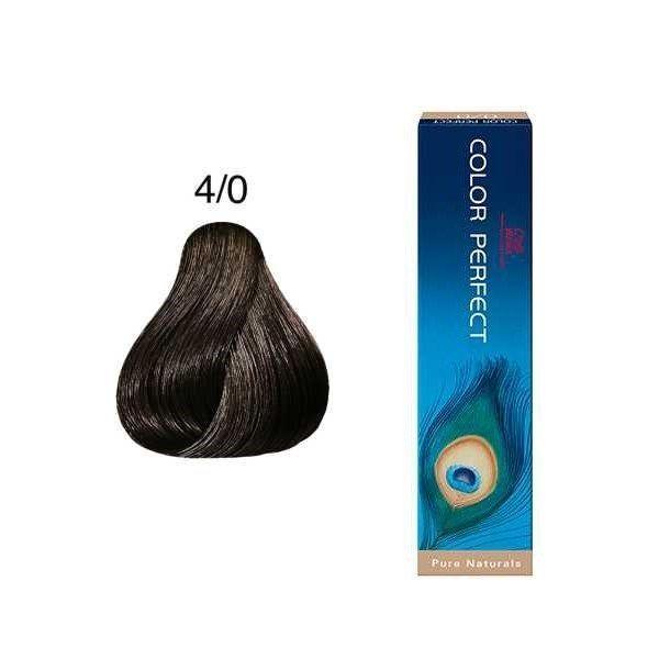 Tinte para Cabello Wella Color Perfect 4/0 Castaño Mediano 60ml-2