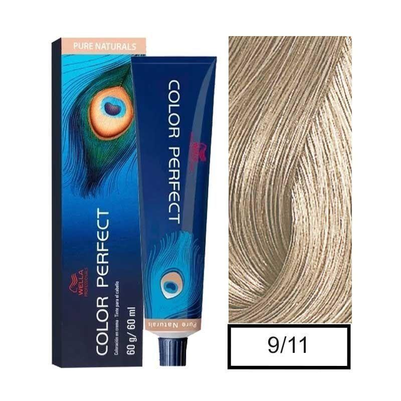Tinte para Cabello Wella Color Perfect 9/11 Rubio Extra Claro Ceniza Intenso 60ml +Oxidante-0