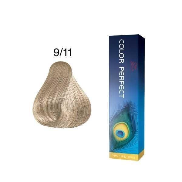 Tinte para Cabello Wella Color Perfect 9/11 Rubio Extra Claro Ceniza Intenso 60ml +Oxidante-1