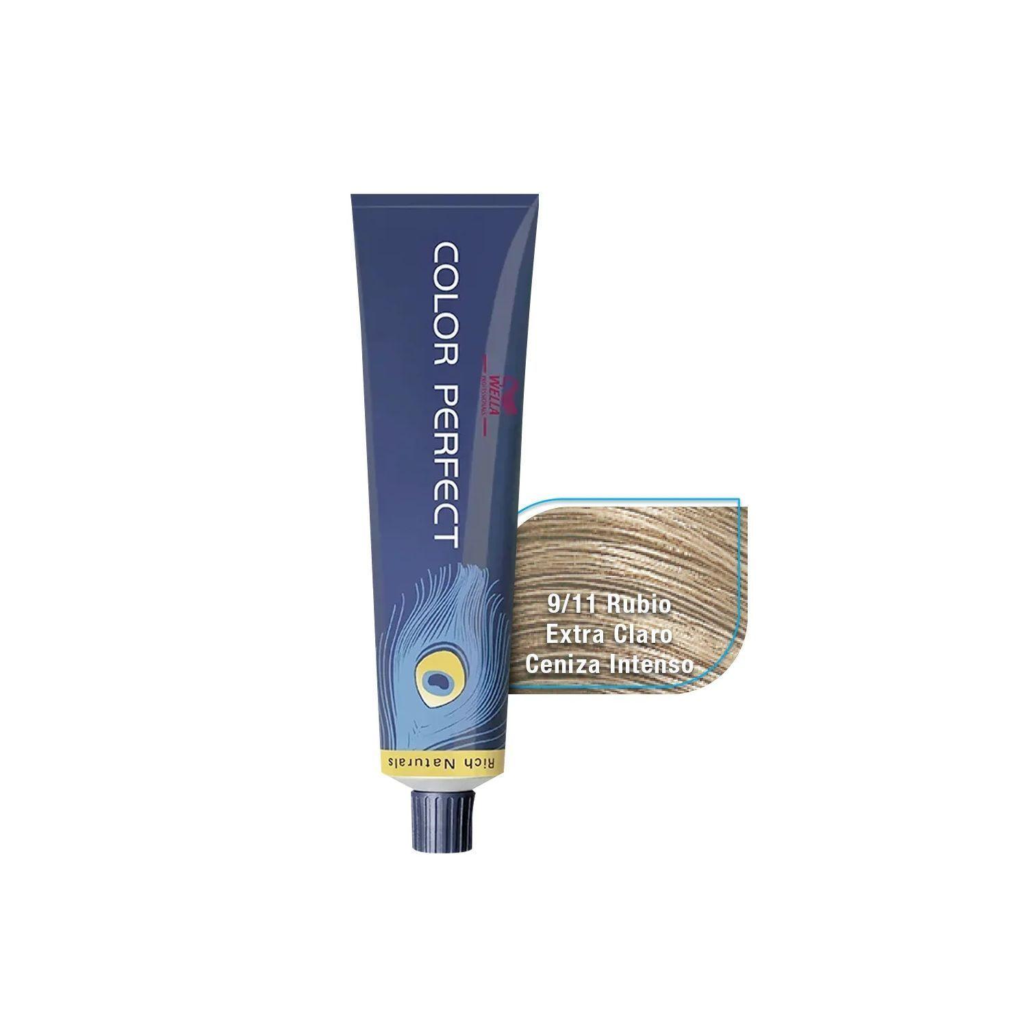 Tinte para Cabello Wella Color Perfect 9/11 Rubio Extra Claro Ceniza Intenso 60ml +Oxidante-3