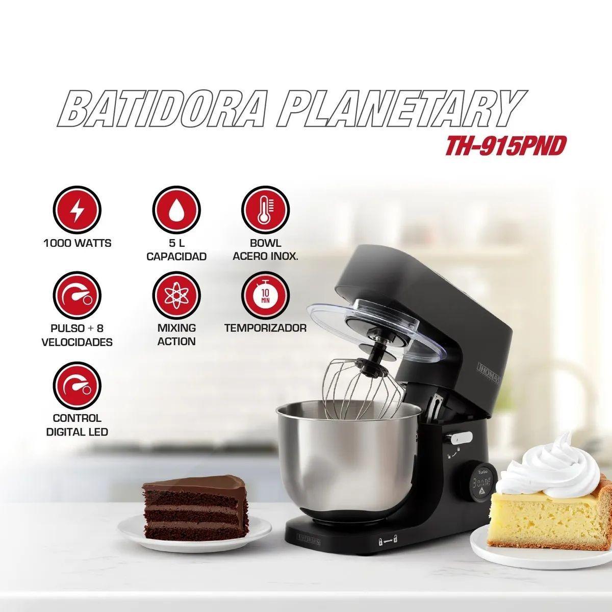 Batidora Planetary Thomas TH-915PND 1000W -5 Litros- Digital-3
