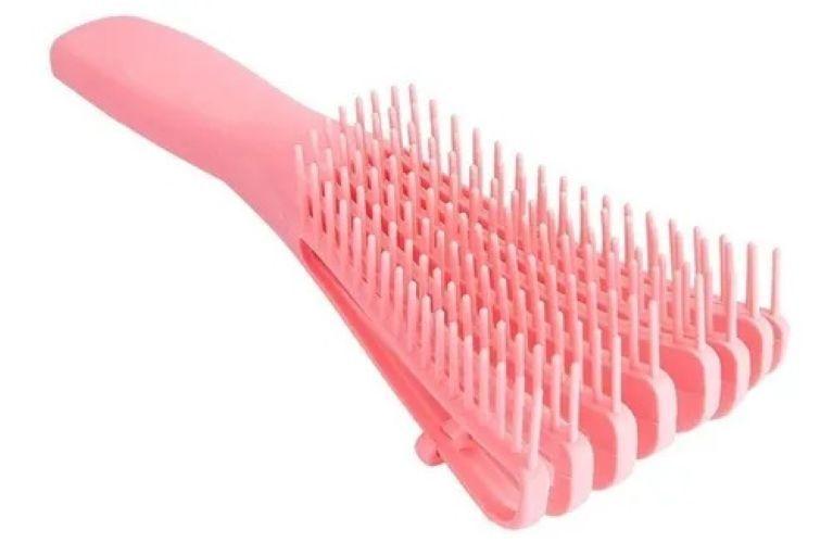 Cepillo Flexible Desenredante Y Definidor De Rizos Rosa-2