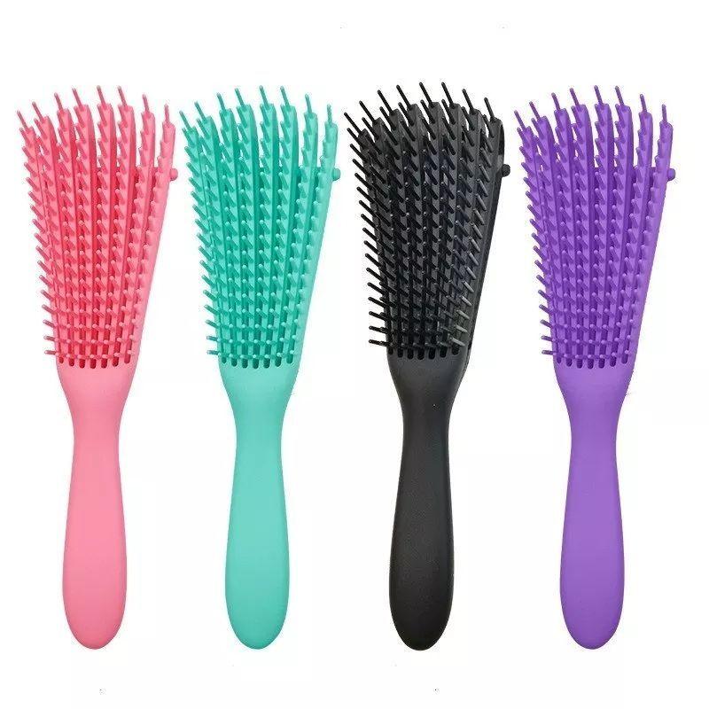 Cepillo Flexible Desenredante Y Definidor De Rizos Rosa-4