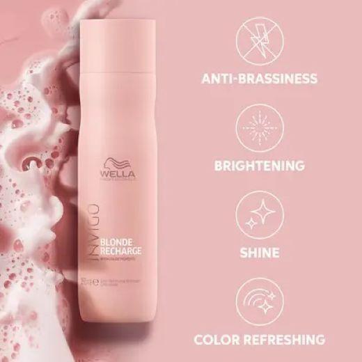 Shampoo Blonde Recharge Wella 250ml Cabellos Rubios-3