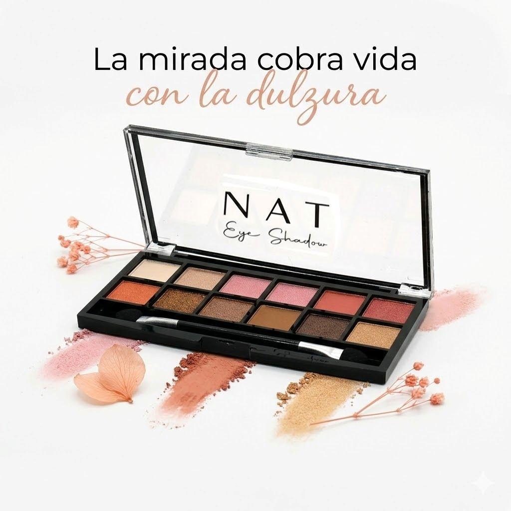 Paleta de Sombras Nat Peach 12 Tonos 12 g-2