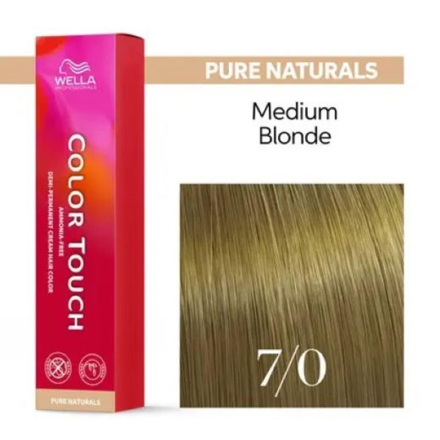 Tinte para cabello Wella Color Touch 7/0 Rubio Mediano 60ml-2