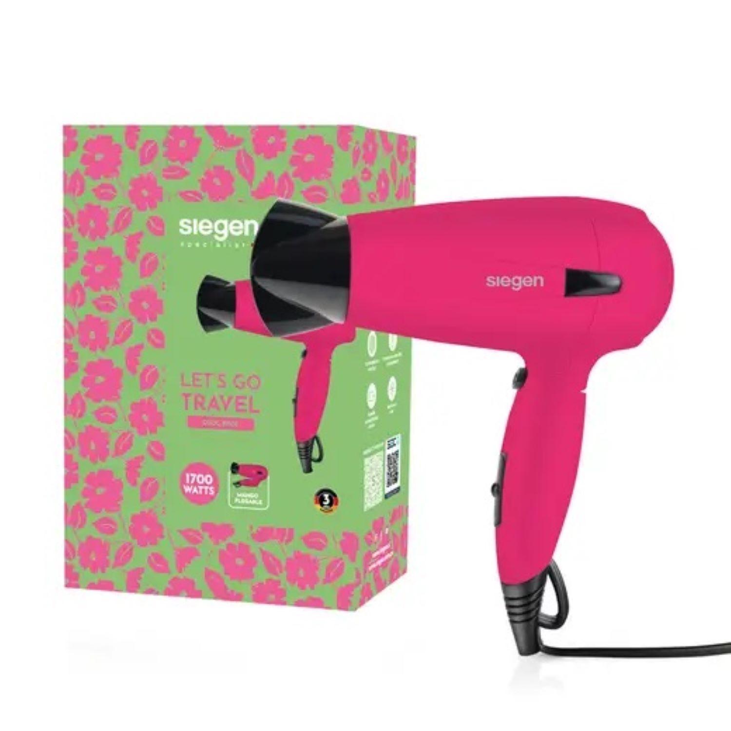Secador de Pelo Siegen Specialist Lets go Travel Rosa SG3012C49 1700Watts-2