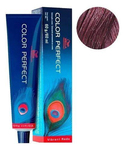 Tinte para Cabello Wella Color Perfect 55/46 Castaño Claro Intenso Rojo Violeta 60ml-2