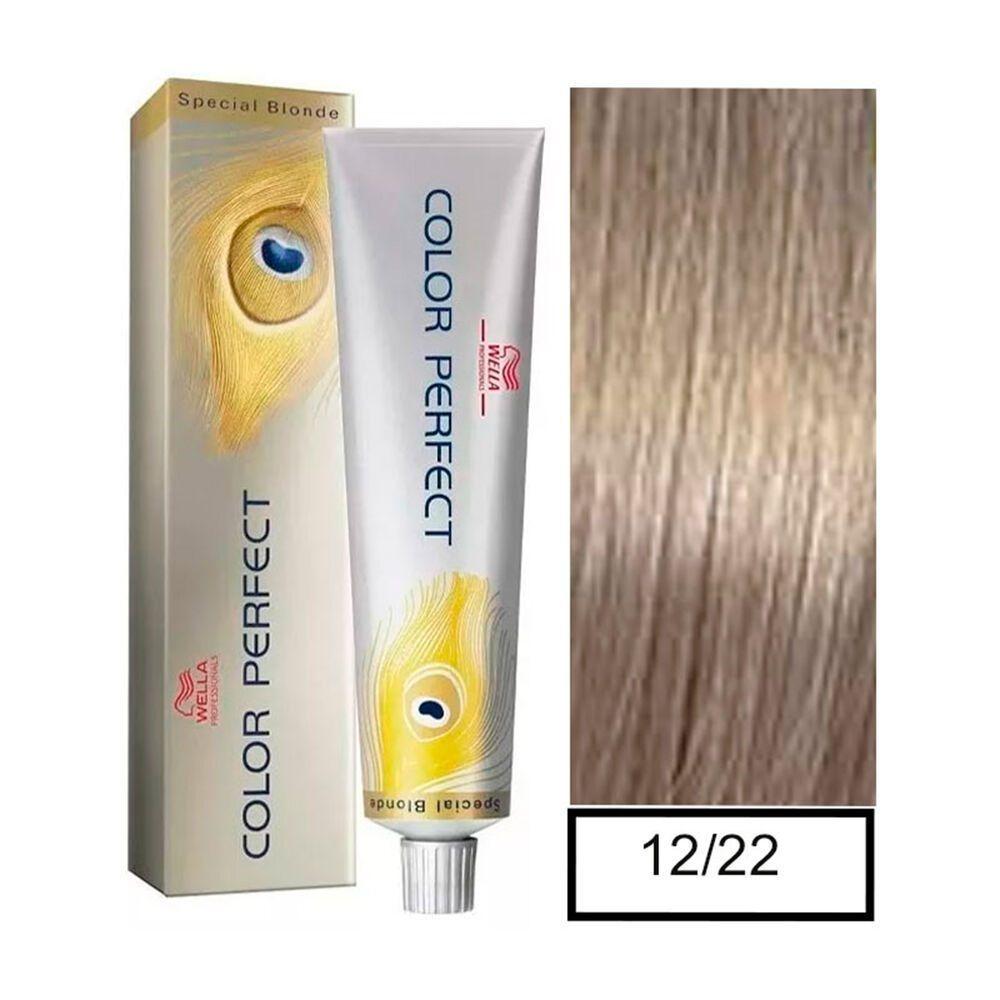 Tinte para Cabello Wella Color Perfect 12/22 Rubio Especial Mate Intenso 60ml +Oxidante-0