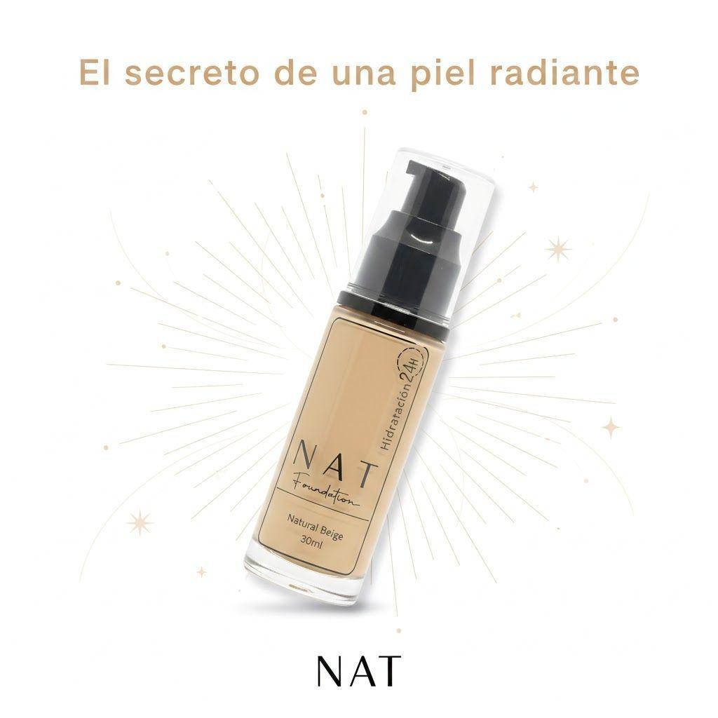 Base Líquida Nat Tono Warm Beige 30 ml – Acabado Natural-2
