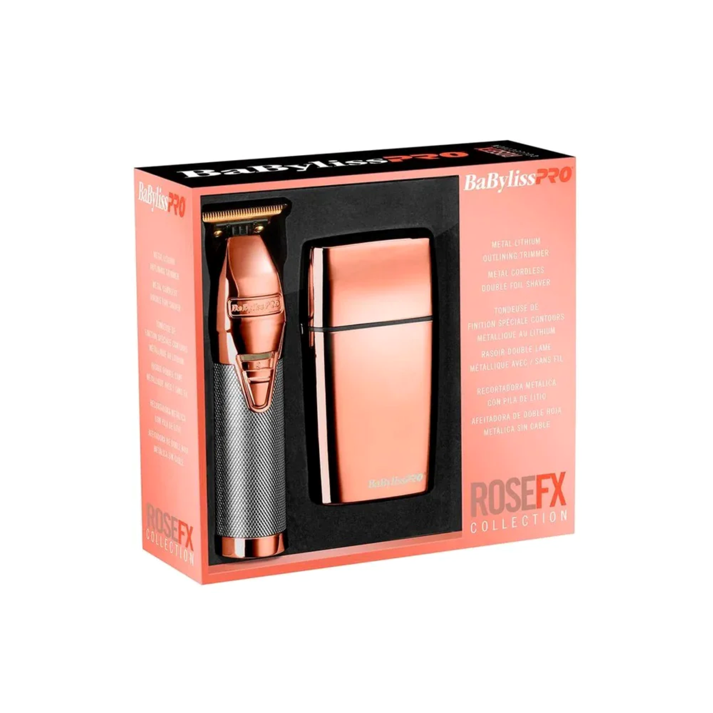 Kit Máquina Trimmer B787 + Shaver FX02 Rose Gold-3
