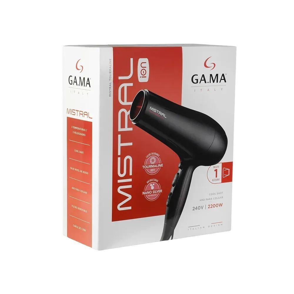 Secador De Pelo Mistral Tourmaline Ion Nano Silver Gama 2200w Negro-4
