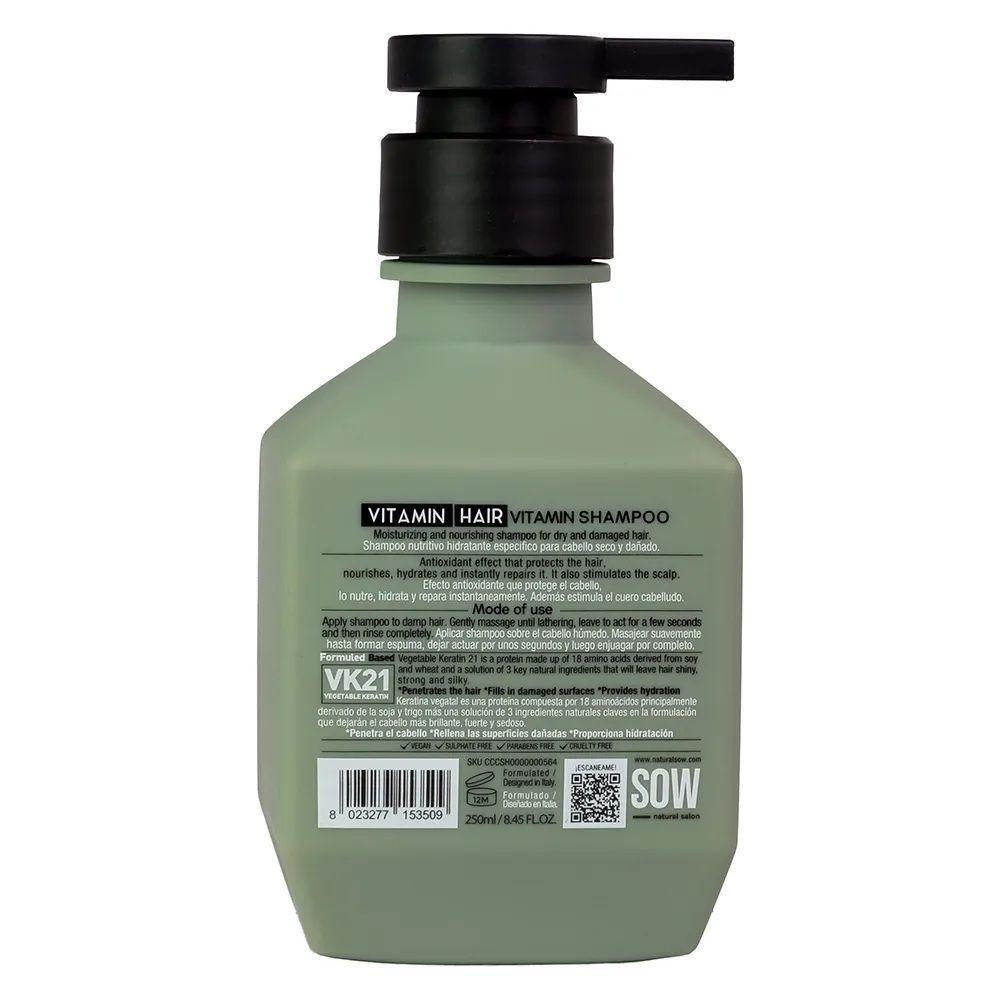 Sow Vitamin Hair Shampoo Vk21 Nutritivo Cabello Seco-dañado 250ml-1