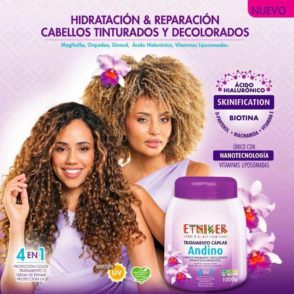 TRATAMIENTO CAPILAR AFRO AND CURLY ETNIKER ANDINO 4 EN 1 DE 1000GR-3
