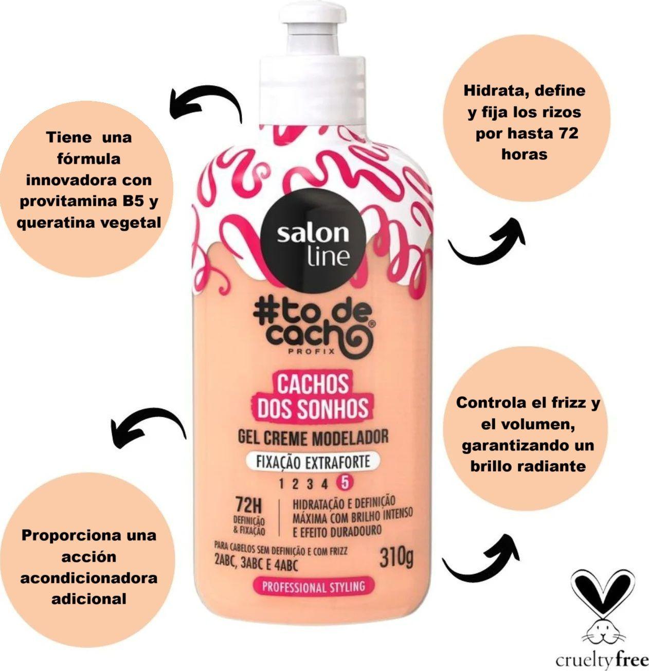 GEL CREMA MODELADOR CACHOS DOS SONHOS EXTRA FUERTE 310G SALON LINE-2
