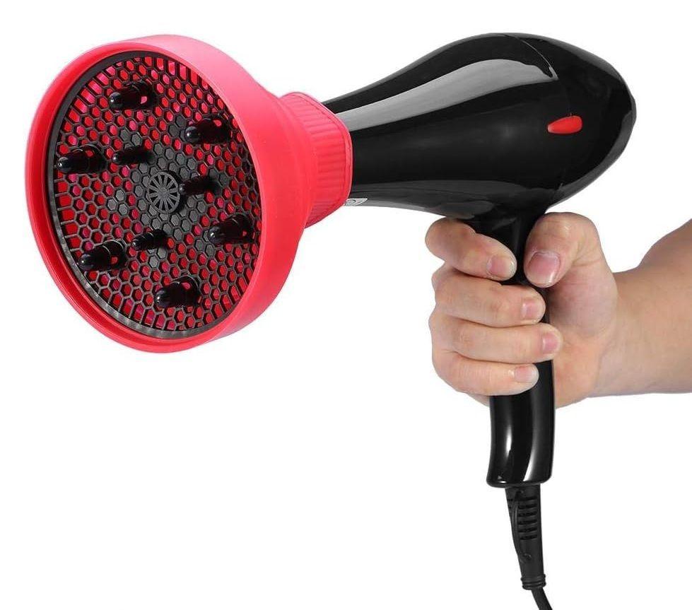 Difusor Para Secador De Cabello De Silicona Plegable Rojo-3