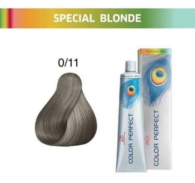 Tinte para Cabello Wella Color Perfect 0/11 Ceniza Intenso 60ml +Oxidante-3