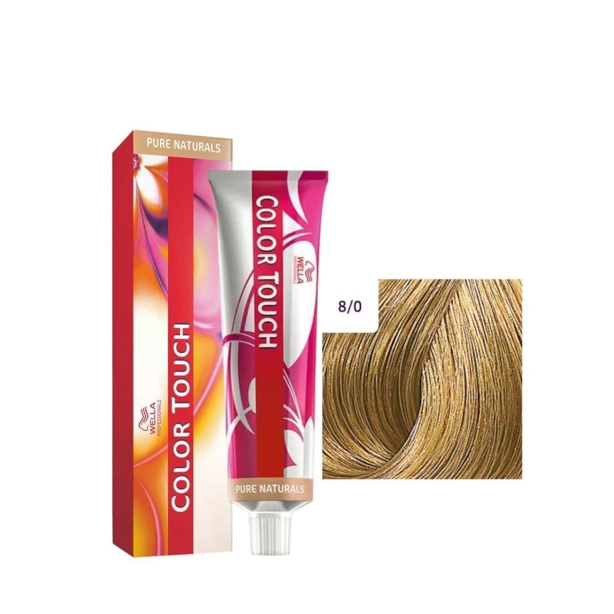 Tinte para cabello Wella Color Touch 8/0 Rubio Claro 60ml-3