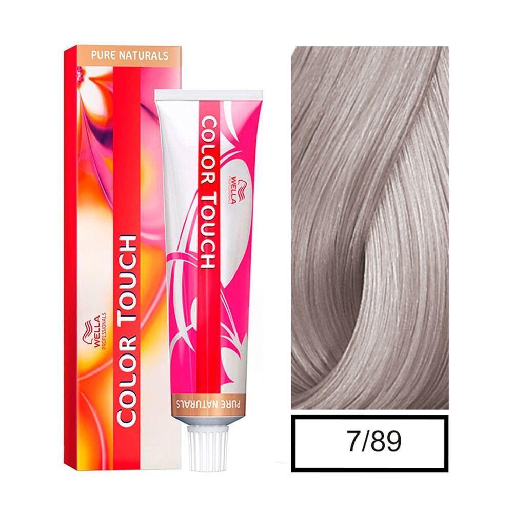 Tinte para cabello Wella Color Touch 7/89 Rubio Mediano Perla Cendre 60ml + Oxidante-0