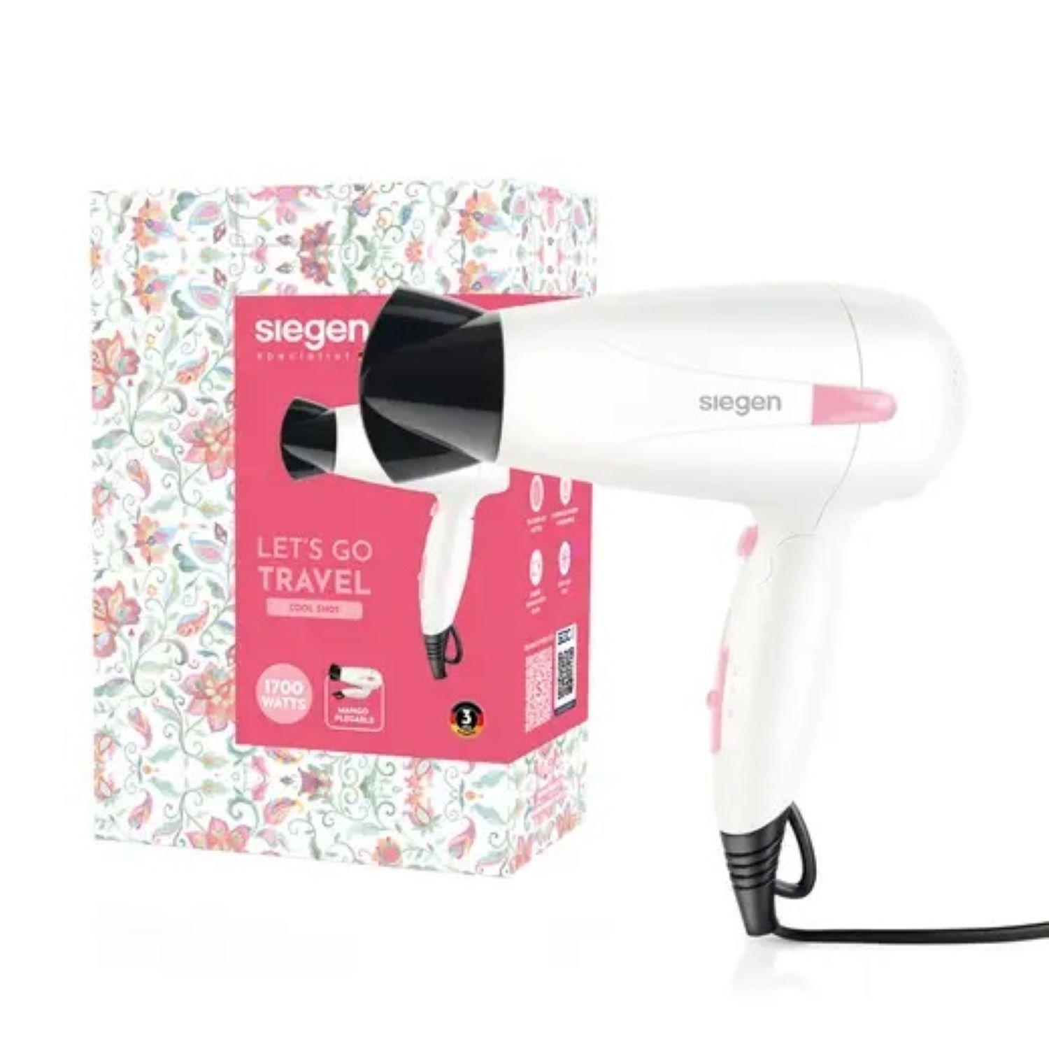 Secador de Pelo Siegen Specialist Lets go Travel Blanco SG3012C48 1700Watts-2