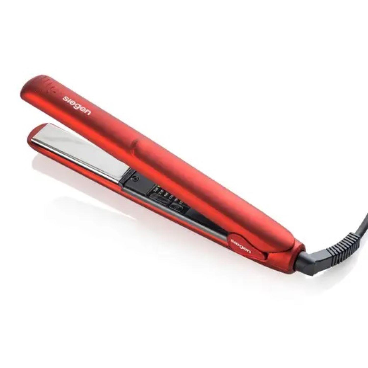 Plancha de Cabello Siegen 2en1 Alisa y Ondula Placas de Titanio Intensive Red SG4651-6
