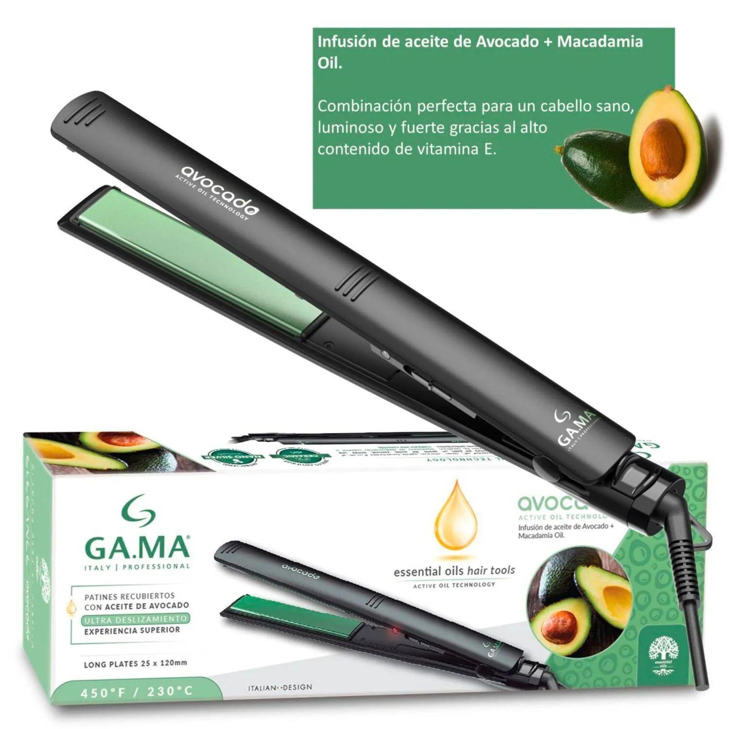 Plancha Avocado Ceramic Ion + Nano Silver Gama Negro Con Verde 230C-4