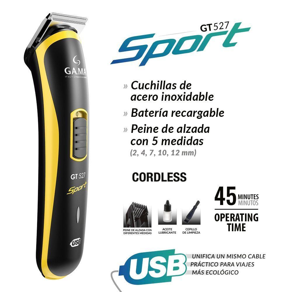 Gama Cortadora De Pelo Sport Trimmer Gt527 + Clipper Gc542 Acero Inoxidable-3