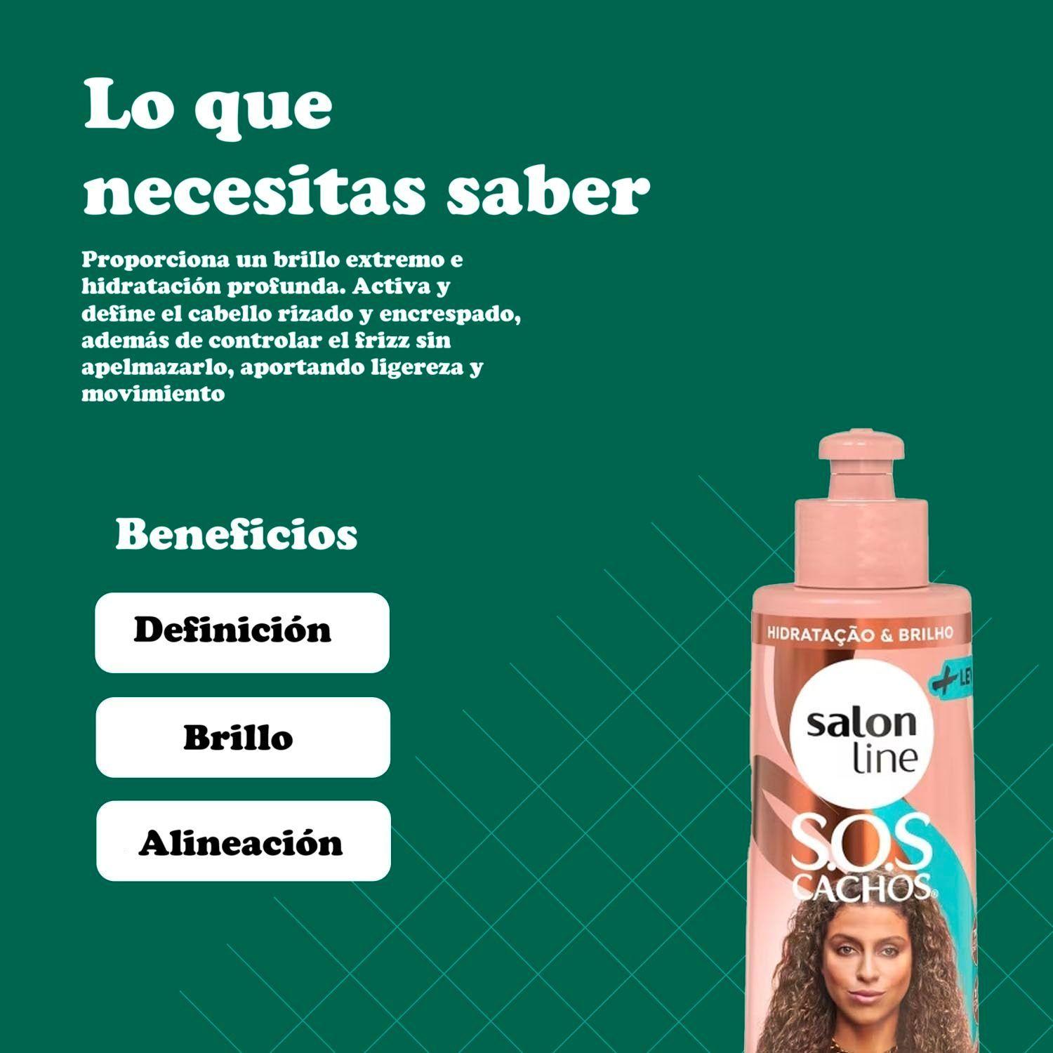 SOS ACTIVADOR RIZOS LEVES OLEO DE ALMENDRAS 300ML SALON LINE-2