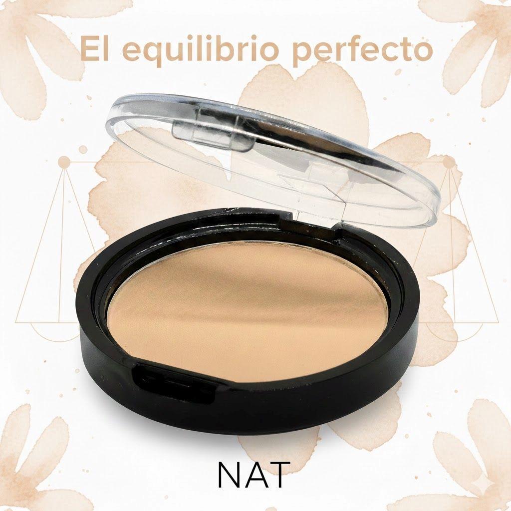 Polvo Compacto Nat Tono Sand Beige 10 g – Acabado Natural-1