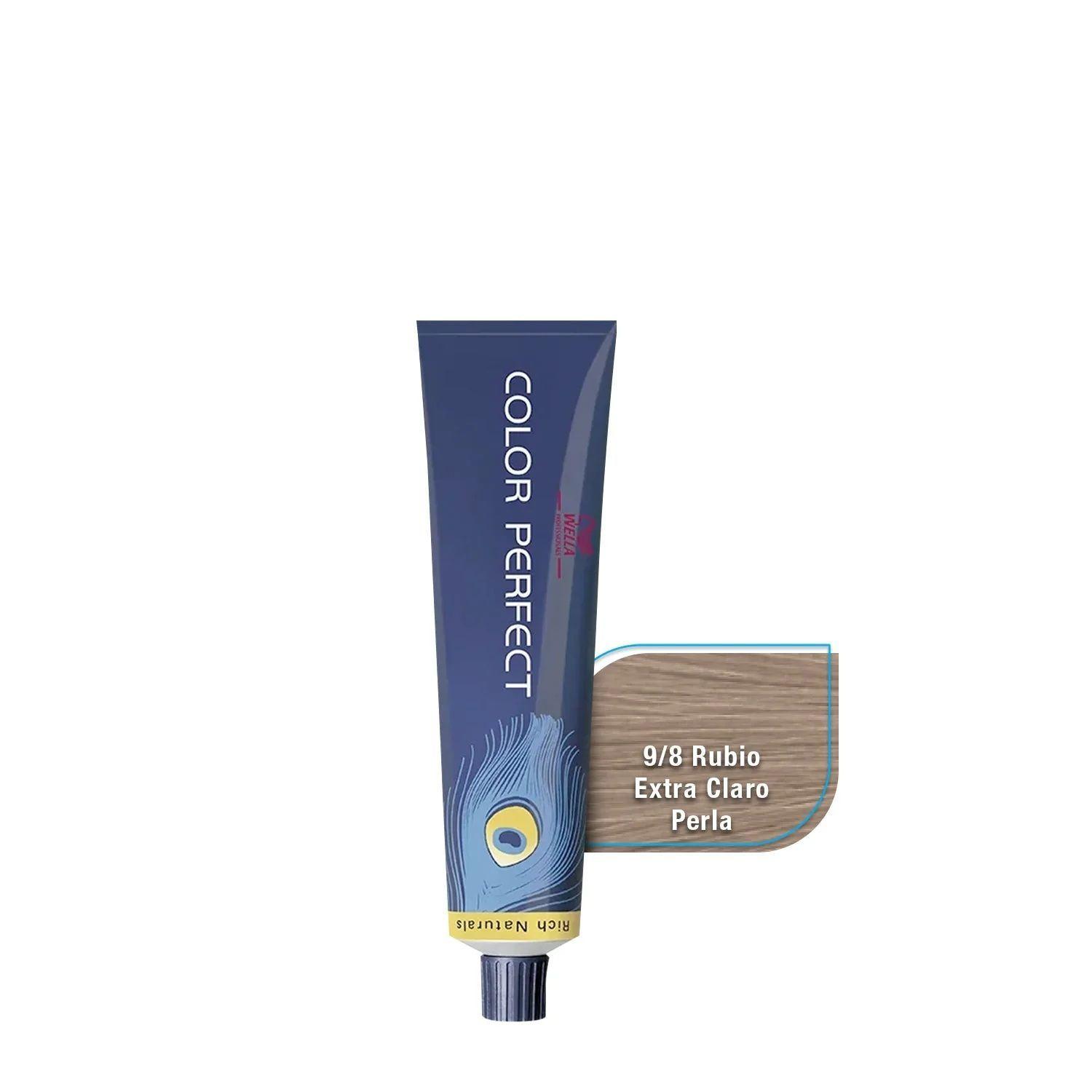 Tinte para Cabello Wella Color Perfect 9/8 Rubio Extra Claro Perla 60ml-2