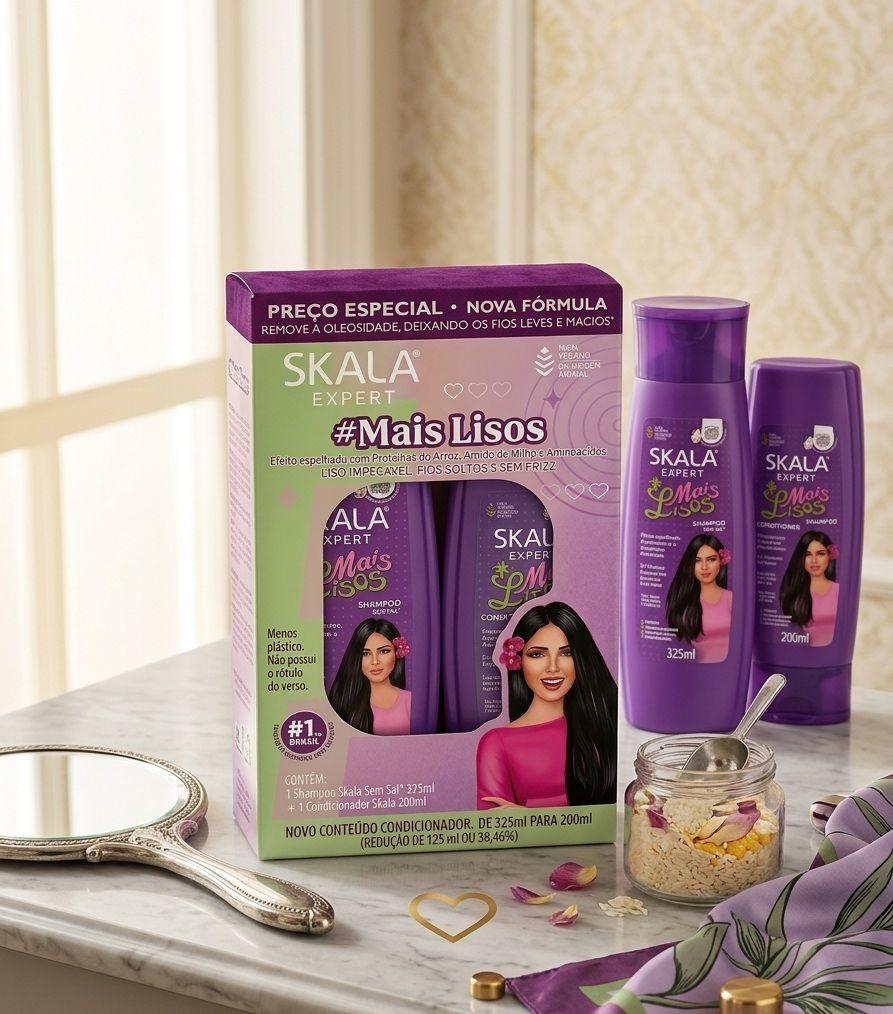KIT SHAMPOO Y ACOND MAIS LISOS SKALA EXPERT -2