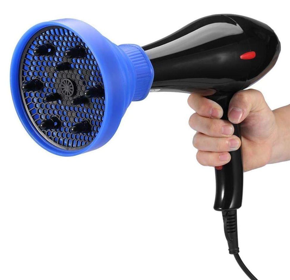 Difusor Para Secador De Cabello De Silicona Plegable Azul-3