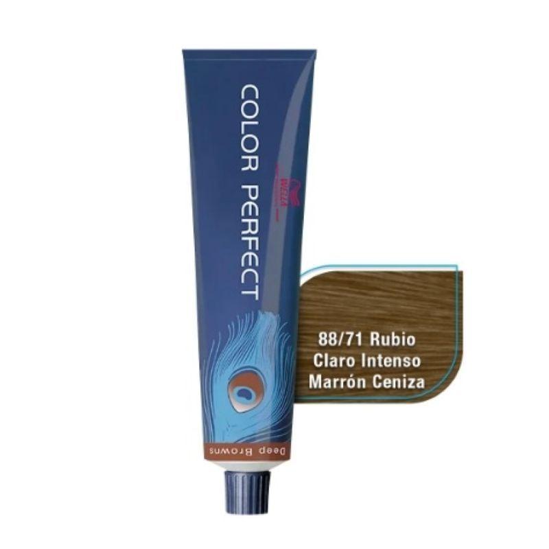 Tinte para Cabello Wella Color Perfect 88/71 Rubio Claro Intenso Marron Ceniza 60ml-2