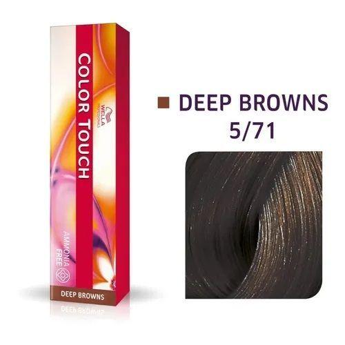 Tinte para cabello Wella Color Touch 5/71 Castaño Claro Marron Ceniza 60ml-3