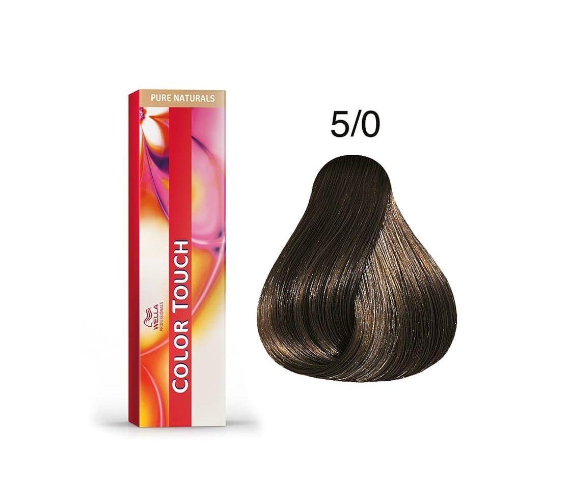 Tinte para cabello Wella Color Touch 5/0 Castaño Claro 60ml-3