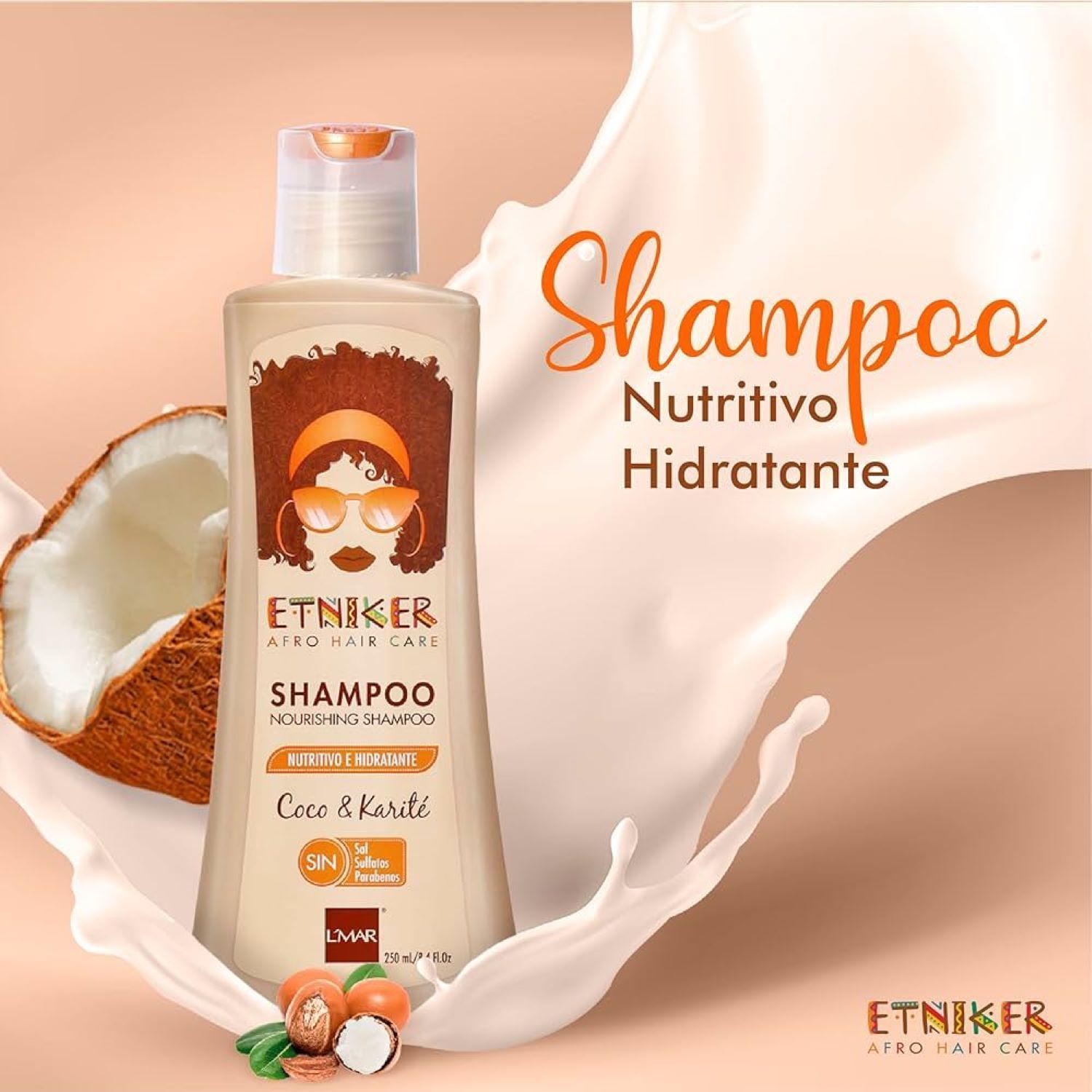 Shampoo Nutritivo E Hidratante Etniker X 250ml Nourishing-3