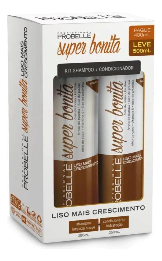 KIT SHAMPOO Y ACONDICIONADOR 500ML LISO MAIS CRESCIMENTO PROBELLE-0