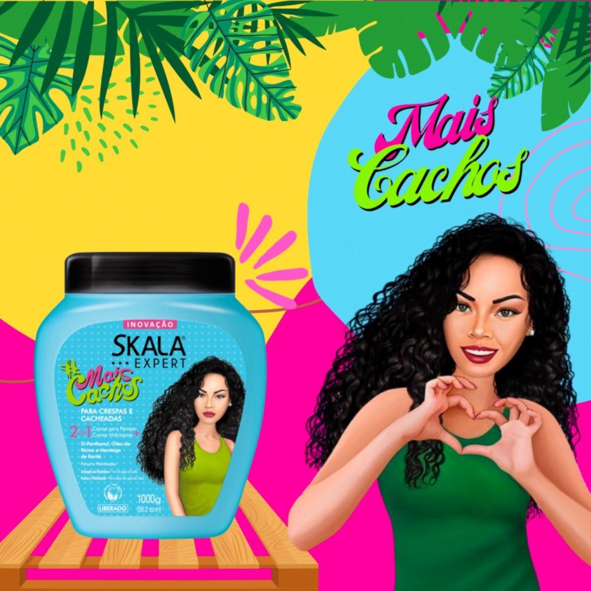 Máscara Mais Cachos 1kg Skala + Peine Rizos + Colet-5