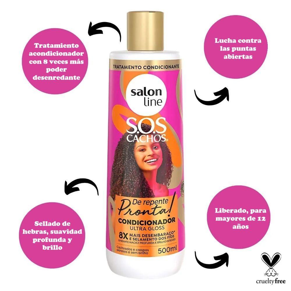 SOS ACONDICIONADOR ULTRA GLOSS PRONTA 500ML SALON LINE-4
