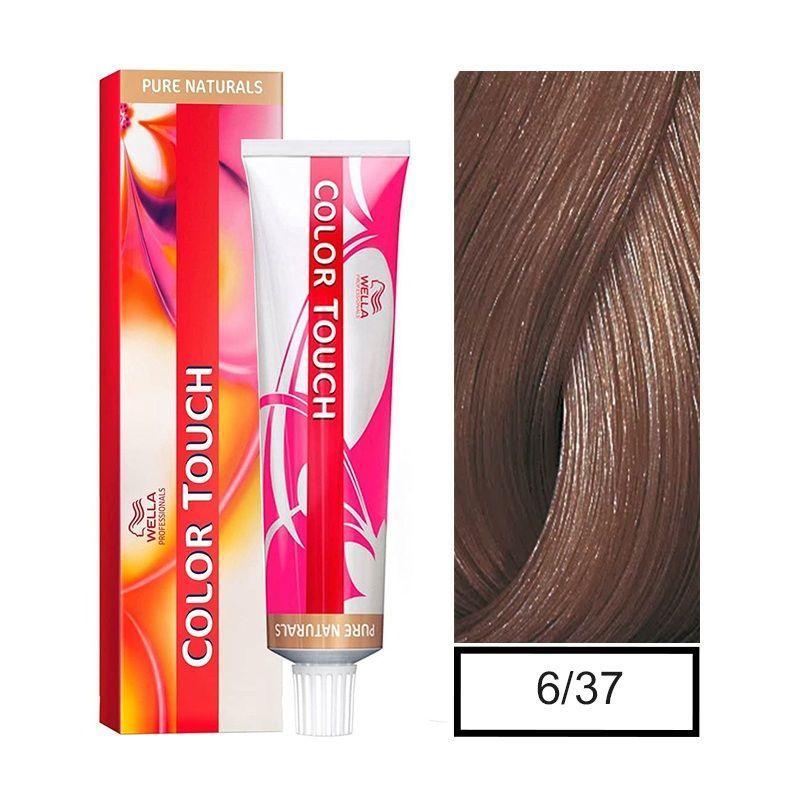 Tinte para cabello Wella Color Touch 6/37 Rubio Oscuro Dorado Marron 60ml + Oxidante-0