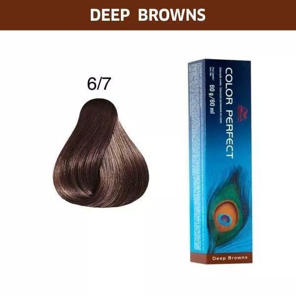 Tinte para Cabello Wella Color Perfect 6/7 Rubio Oscuro Marron 60ml-2